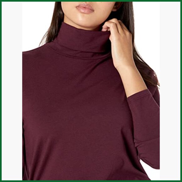 Long-Sleeve Turtleneck Top, Super-Soft Fleece, Classic Fit - Picture 3 of 4